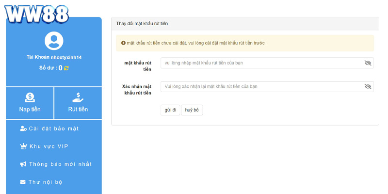 Điều kiện người chơi phải tuân thủ khi rút tiền Ww88